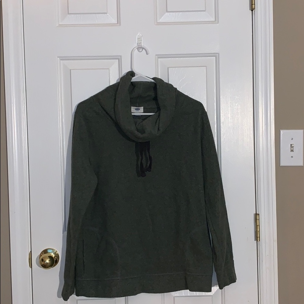 High neck fleece pull over